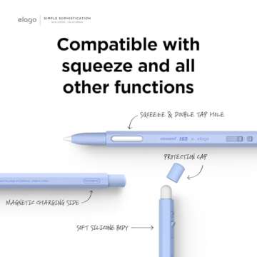 elago x MONAMI Compatible with Apple Pencil Pro Case & Apple Pencil 2nd Generation Case, Compatible ...