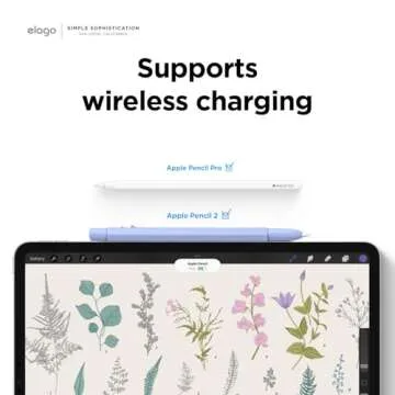 elago x MONAMI Compatible with Apple Pencil Pro Case & Apple Pencil 2nd Generation Case, Compatible with Magnetic Charging, Double Tap, Squeeze, Haptic (Must Read Installation Instructions) (Violet)