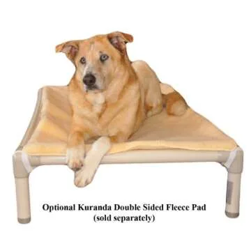 Kuranda Chewproof Dog Bed - Walnut PVC - 44" x 27" - Sunsure Textilene - Sierra