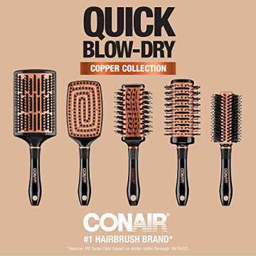 Conair Copper Collection Round Hair Dryer Brush - Blow Out Styler for Voluminous Looks