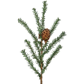 Vickerman 1.5 Foot Tall Caramel Pine Artificial Christmas Tree Unlit, Seasonal Indoor Home Decor with Decorative Burlap Base - Featuring Decorative Pine Cones