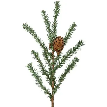 Vickerman 1.5 Foot Tall Caramel Pine Artificial Christmas Tree Unlit, Seasonal Indoor Home Decor with Decorative Burlap Base - Featuring Decorative Pine Cones