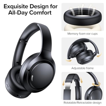 TAGRY Hybrid ANC Headphones 120H Playtime with ENC