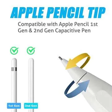 Ailun 3 Pack Apple Pencil Tips Replacement for 1st and 2nd Gen, Wear-Resistant Metal Nibs