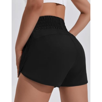 Stylish PINSPARK High Waisted Running Shorts for Women
