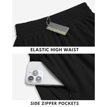 Stylish PINSPARK High Waisted Running Shorts for Women