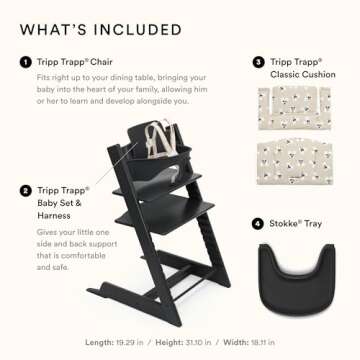 Stokke Tripp Trapp High Chair 2 with Mickey Cushion & Tray