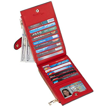 Travelambo Women's Slim RFID Blocking Leather Wallet