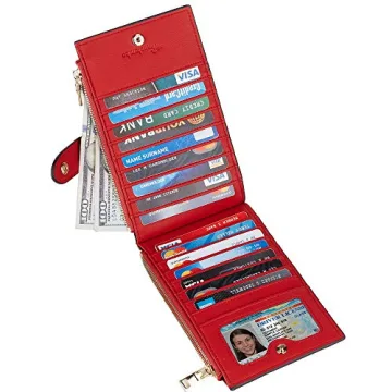 Travelambo Women's Slim RFID Blocking Leather Wallet