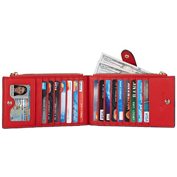 Travelambo Women's Slim RFID Blocking Leather Wallet