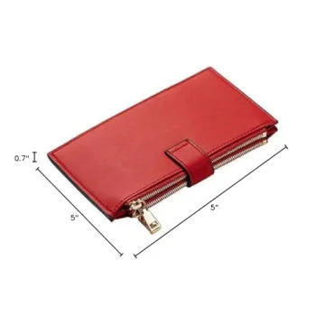 Travelambo Women's Slim RFID Blocking Leather Wallet