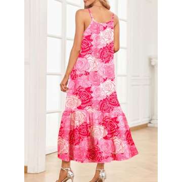 Dokotoo 2025 Scoop Neck Boho Maxi Dress for Women