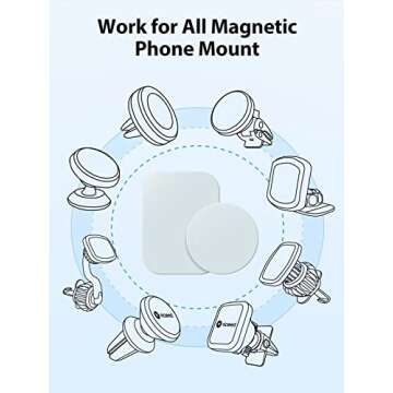 Secure VICSEED Universal Metal Plates for Car Phone Mounts