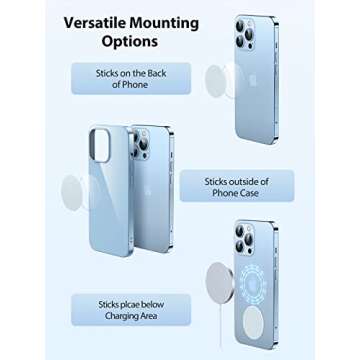 Secure VICSEED Universal Metal Plates for Car Phone Mounts