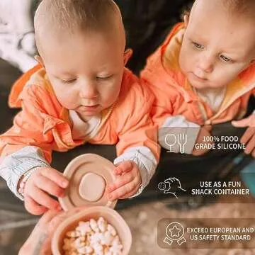 Moonkie Silicone Baby Food Containers | 4 oz Baby Food Storage Jars with Airtight Lids | Reusable Baby Food Jars, Freezer,Microwave and Dishwasher Safe, Perfect for Infant & Toddler