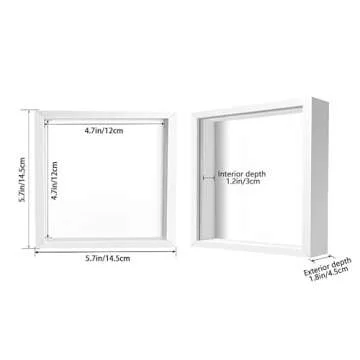 TouYinger 5x5 Small Shadow Box Frame Display Case, Display Case Box for Memorabilia, Medal, Wedding ...