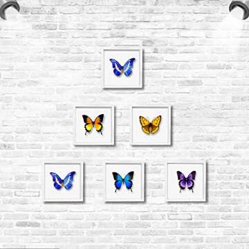 TouYinger 5x5 Small Shadow Box Frame Display Case, Display Case Box for Memorabilia, Medal, Wedding Memories, Crafts, Tickets and Photos (White, 5x5)