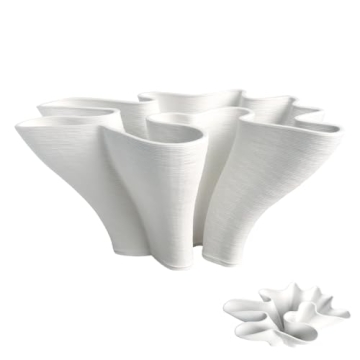 Decorative Bowl Large White Ceramic Vase Modern Flower Vase Home Decor for Living Room Entryway Tabl...