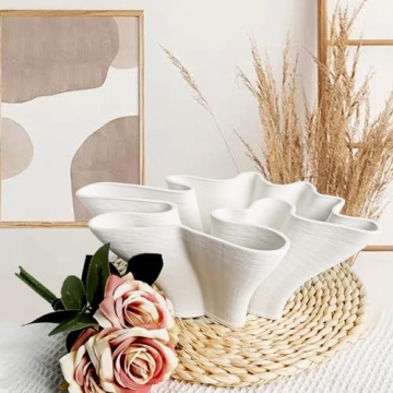 Elegant White Ceramic Vase for Home and Gifting