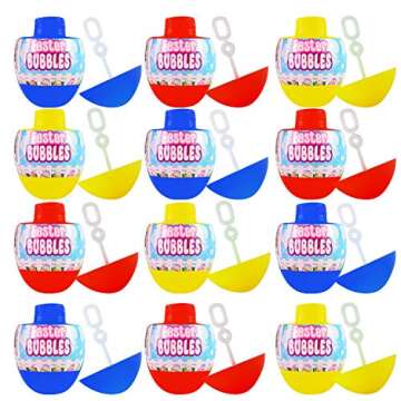 JOYIN 12 Easter Egg Bubble Wands - Perfect for Easter Celebrations, Party Favors & More!
