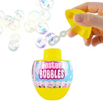 JOYIN 12 Easter Egg Bubble Wands for Kids Fun