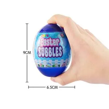 JOYIN 12 Easter Egg Bubble Wands for Kids Fun