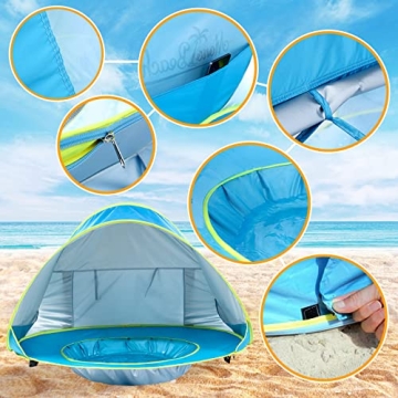 Monobeach Baby Tent UV Protection Shade Pop Up for Infants