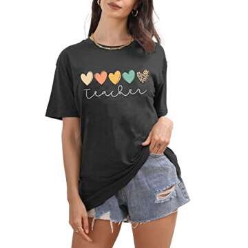 Stylish Teacher Graphic T-Shirt for Women - Ideal Gift