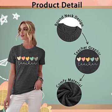 Stylish Teacher Graphic T-Shirt for Women - Ideal Gift