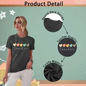 Stylish Teacher Graphic T-Shirt for Women - Ideal Gift