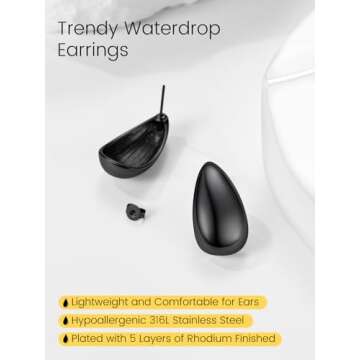 KeyStyle Chunky Gold Hoop Earrings for Women - Trendy Design