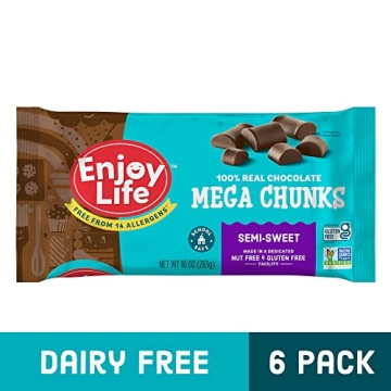 Enjoy Life Semi-Sweet Mega Chunks Bundle, Vegan Baking Chocolate