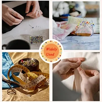 Urmspst 250PCS Colored Glass Head Sewing Pins