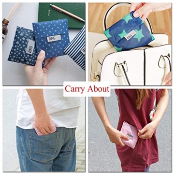 Eco-Friendly Reusable Grocery Bags 6-Pack Durable Lightweight