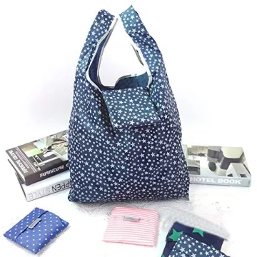 Eco-Friendly Reusable Grocery Bags 6-Pack Durable Lightweight