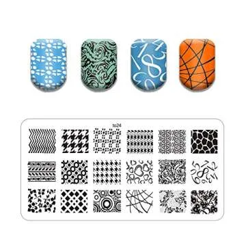 Finger Angel 16 PCS Designs Nail Art Stamping Stamp Plates with Template Holder Set Manicure Tools Nail Art Templates Stencils Decorations Tips
