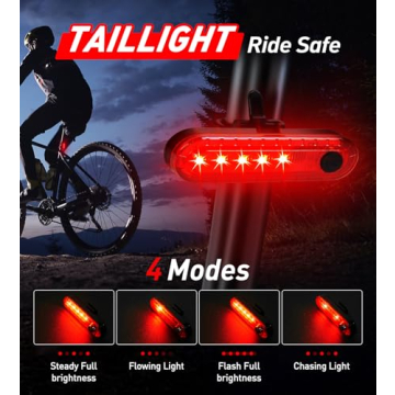 Enhanced Bike Light Set - 5400mAh Headlight & Taillight