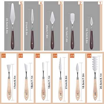TiMOVO 11-Pc Palette Knives Set for Creative Artists