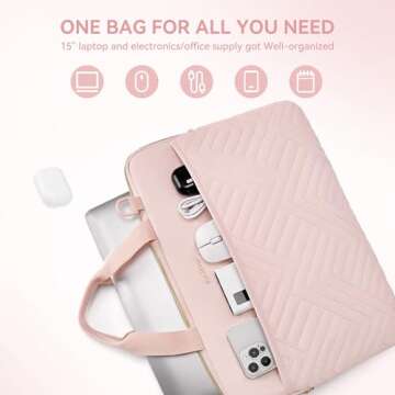 BOSTANTEN Laptop Sleeve 15.6 Inch Puffy Padded Laptop Bag Protective Case Water Resistant Compatible...