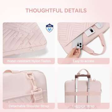 BOSTANTEN Laptop Sleeve 15.6 Inch Puffy Padded Laptop Bag Protective Case Water Resistant Compatible with MacBook Pro 16 Inch