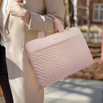 BOSTANTEN Laptop Sleeve 15.6 Inch Puffy Padded Laptop Bag Protective Case Water Resistant Compatible with MacBook Pro 16 Inch