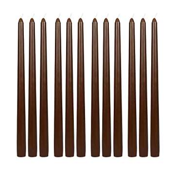 12 Inch Brown Taper Candles