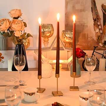 12 Inch Brown Taper Candles