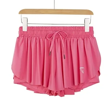 luogongzi 2 in 1 Flowy Hiking Shorts for Women