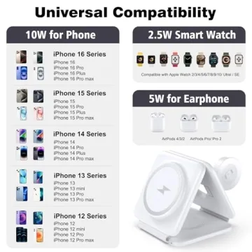 Apple 3 in 1 Foldable Wireless Charger Station