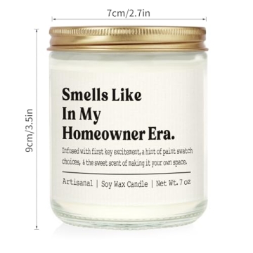 Shqiueos Housewarming Gifts New House/Home Candle Lavender Scented, Funny House Warming Gifts 2024, New House/Home Gift Ideas, New Homeowner Gifts, First Home, New Apartment Gifts Candle 7 Oz