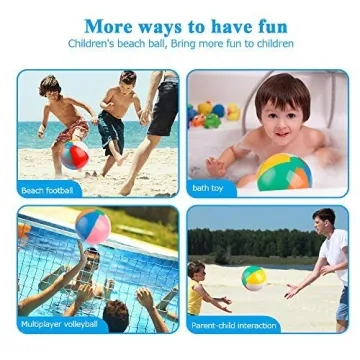 Coogam Inflatable Beach Balls for Summer Fun and Parties