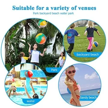Coogam Inflatable Beach Balls for Summer Fun and Parties