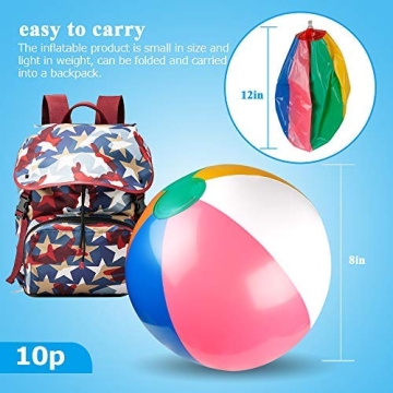 Coogam Inflatable Beach Balls for Summer Fun and Parties