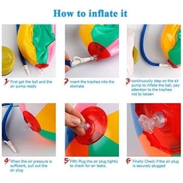 Coogam Inflatable Beach Balls for Summer Fun and Parties